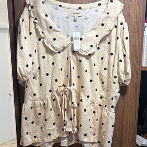 Anthropologie Polkadot blouse